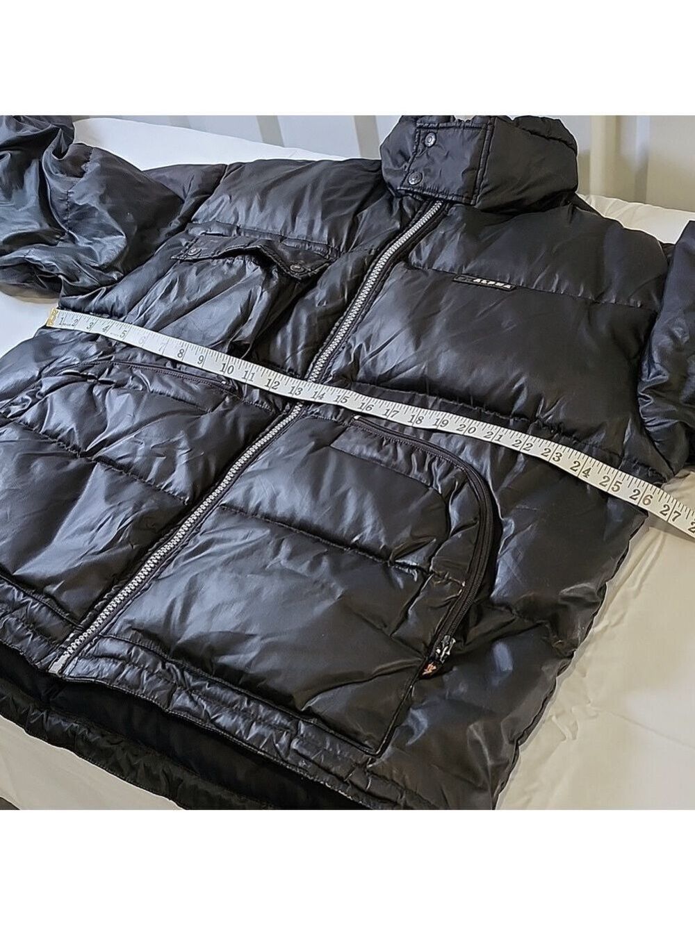 Alpha Industries Men's Black Puffer Jacket Coat Down Filled Size XXL **Flawed** - Picture 10 of 15